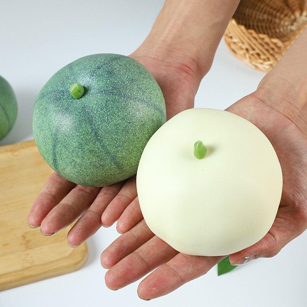 2Pcs Foam Artificial Melon Realistic Decorative Fruits Creative Simulation Melon Ornament  DIY