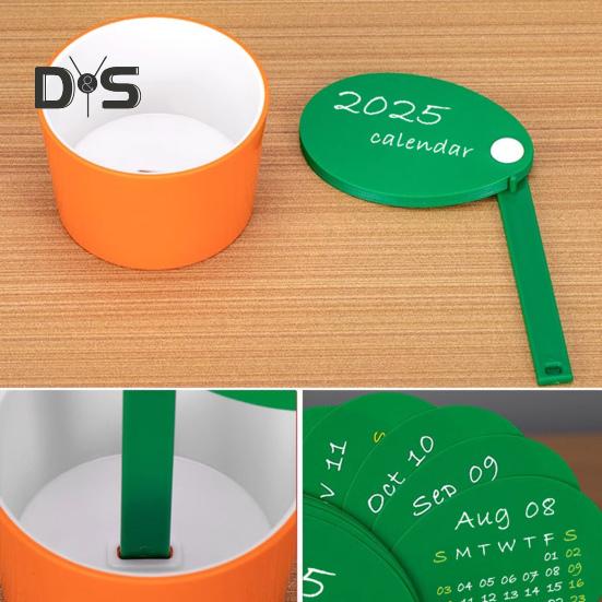 Stolní kalendář na rok 2025 hrnkový rostlinný kalendář se základnou držáku pera Stolní dekorace pro organizér domácí kanceláře