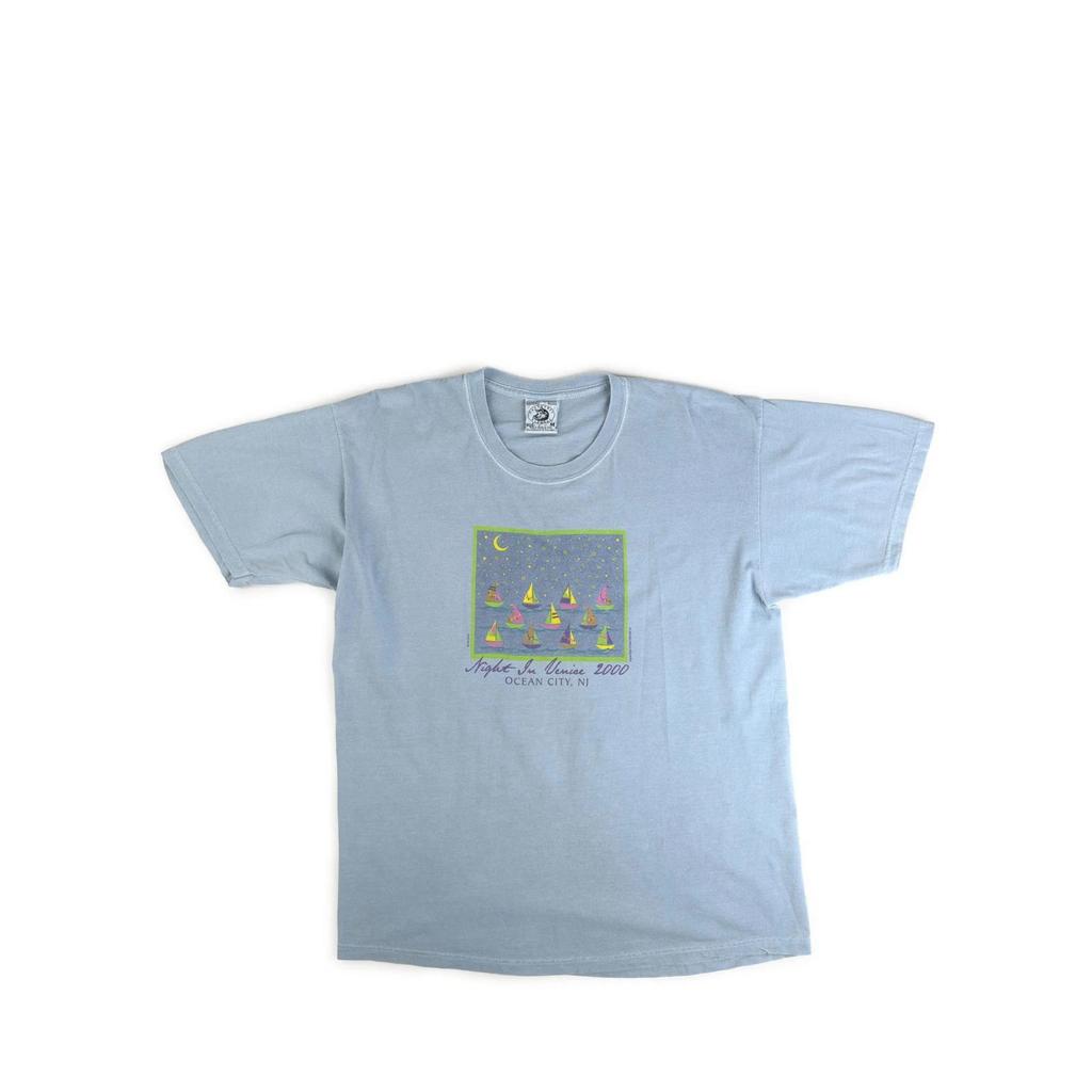Vintage 2000 Venice Night Ocean City New Jersey Tee Shirt Vtg y2k 2000s Beach