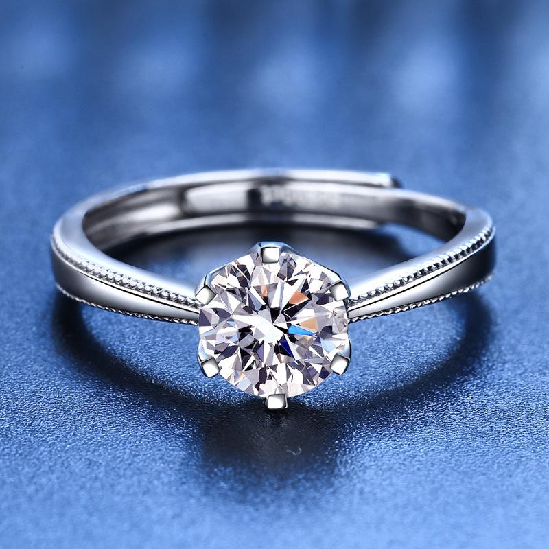 Tancise Classic 925 Sterling Silver 7A Zircon Moissanite Ring for Ladies Jewelry Women Wedding Party Gifts