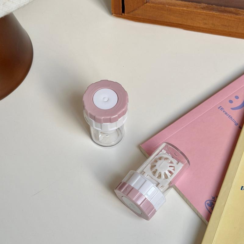 Portable Contact Lens Soaking Cases Leak Proof Lids Removable Filter Baskets For Home Work Travel Daily Use