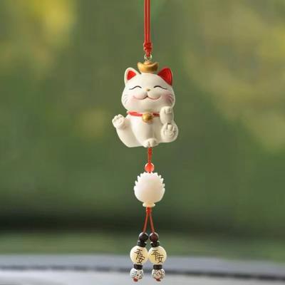Geschenke Japanische Glückskatze Autoanhänger Niedlich Kreativ Hängende Autoornamente Segen Kawaii Autoinnenzubehör Zuhause