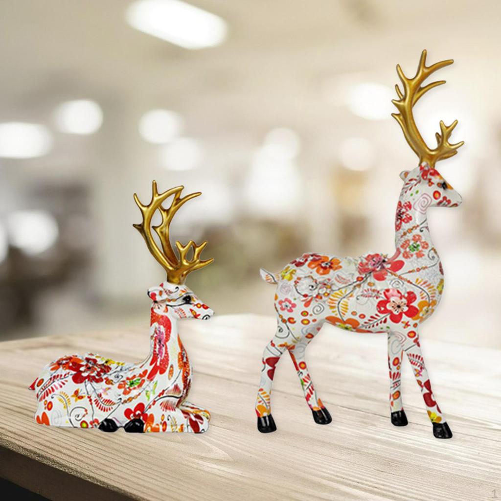 1 Dekorationszubehör Modell Rentierfiguren Skulptur für Schreibtisch