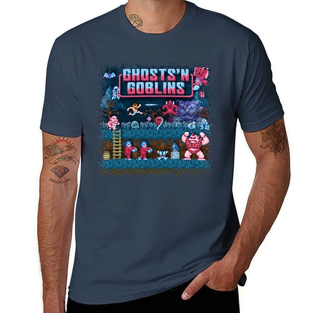 2026 New Fashion Oversized Goblins N Ghosts High Quality Causal TShirt for A Boy Blacks Sweat Summer Clothes Mens Clothing