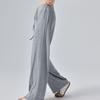 Autumn Gray Knit Wide-Leg Pants: Women's Relaxed Fit, Soft & Comfortable Casual Wear