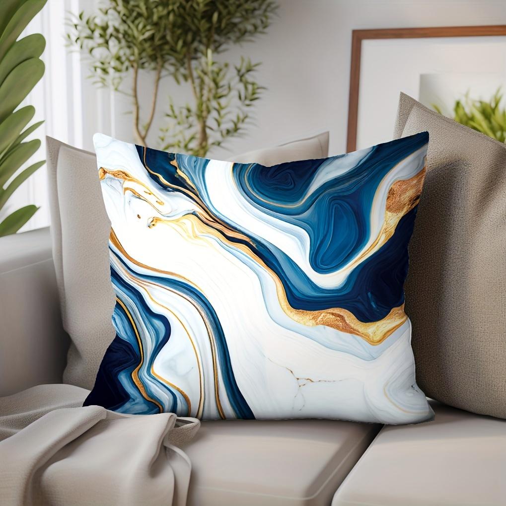 1pc Marble Throw Pillow Covers 18x18 Inch Modern Abstract Wave Cushion Covers Home Decor for Couch Cushion Cases