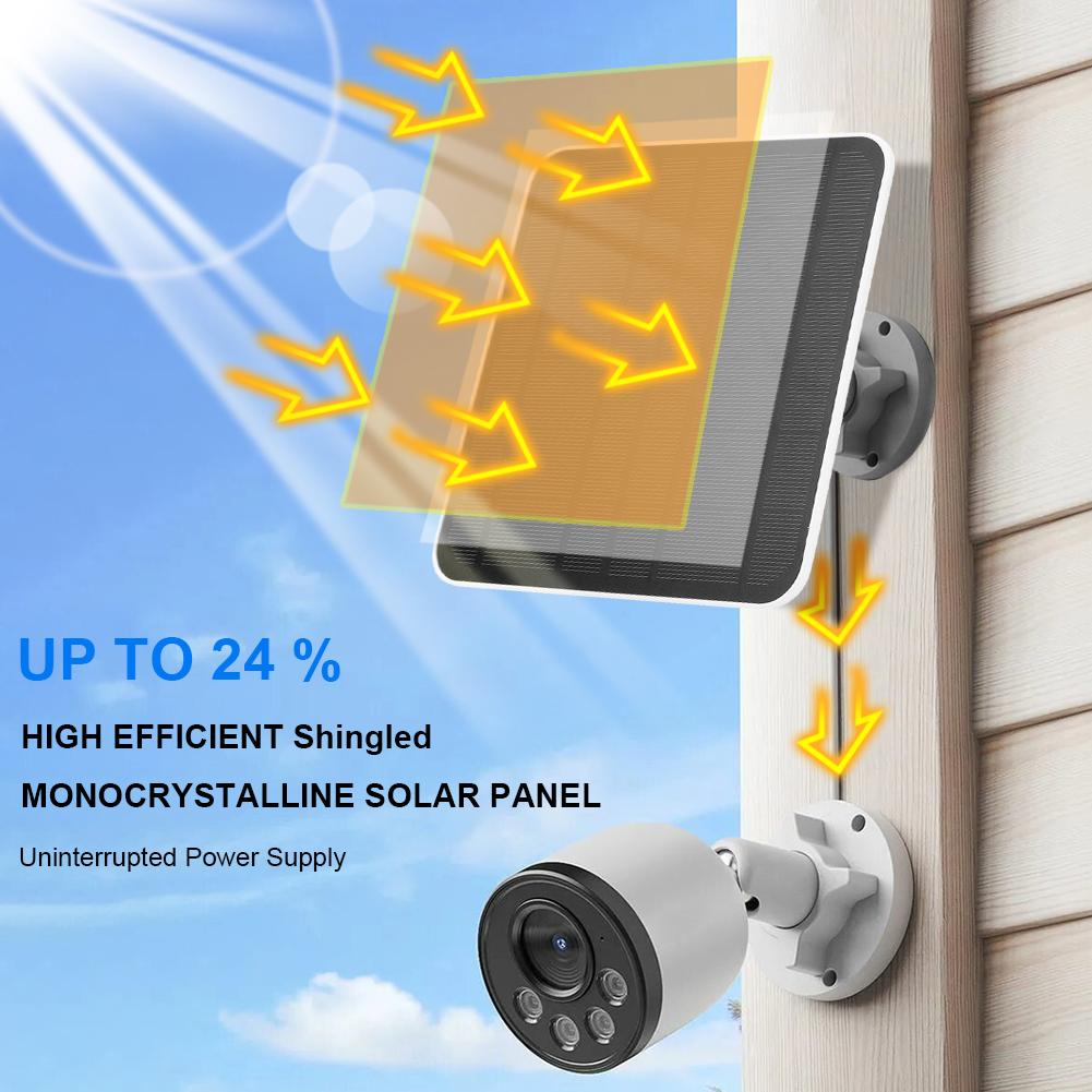 5V 6W Solar Panel IP65 Waterproof Solar Panel Charger 360°Adjustable Mounting 9.2 Ft Charging Cable for Eufycam 3/3C/2/2C/2 Pro