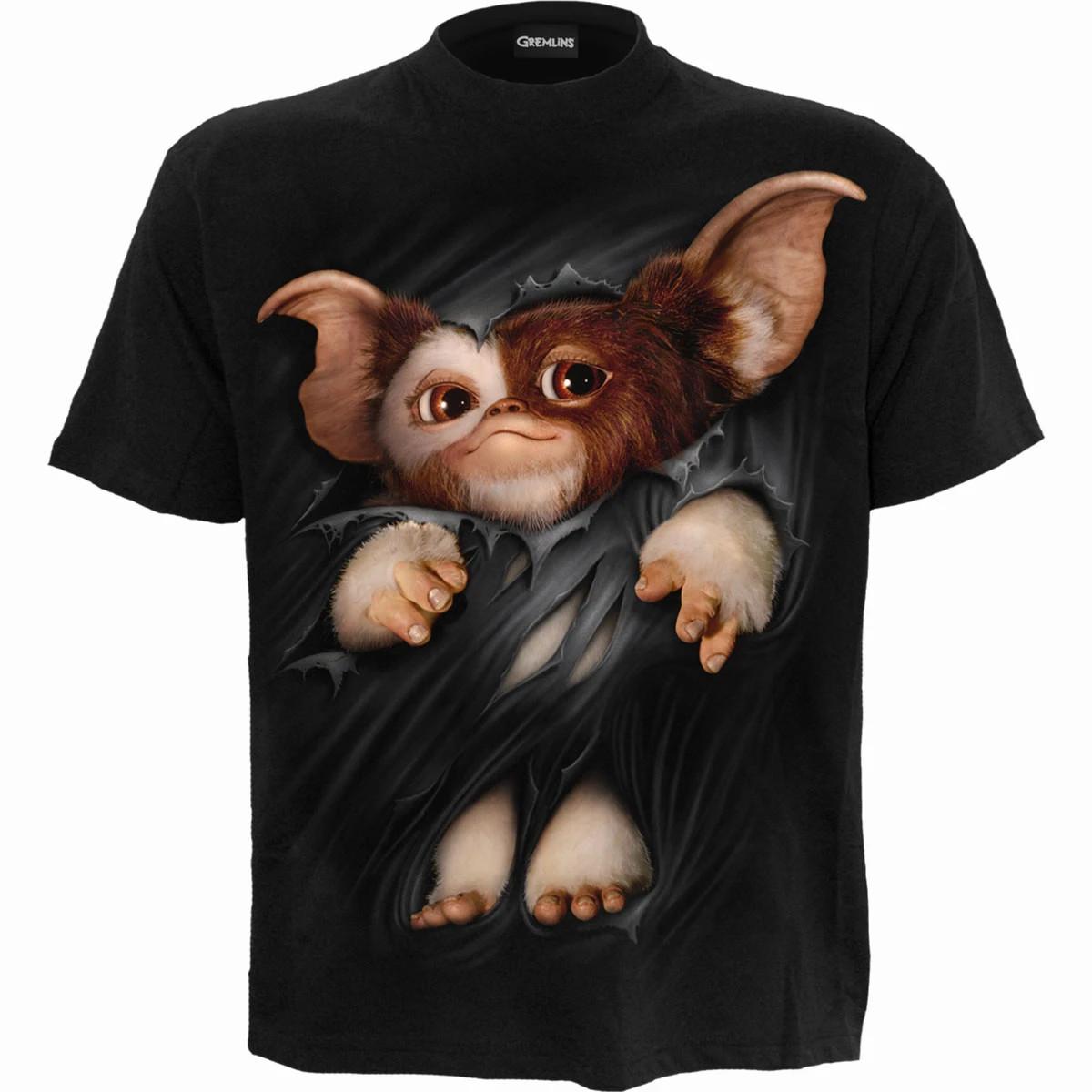 Official Licensed GREMLINS GIZMO Front Print T-shirt Black GIZMO S