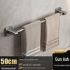 gunmetal grey 50cm single rod square base
