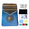 RIOMY Kalimba, 17-Key Wooden Beginner Set with Japanese Instructions, Pre-Tuned, One-Tone Thumb Piano, Music Therapy, Relaxation, Musical Instrument,