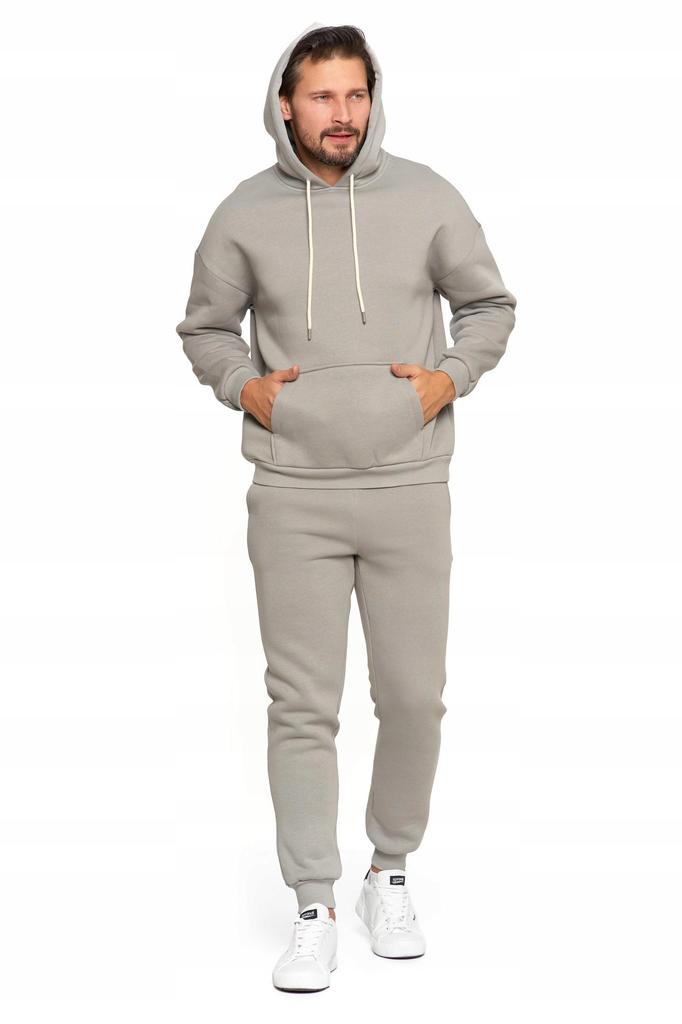 Men's Hooded Sweatshirt Oversize Cotton Warm MORAJ 3XL GREY