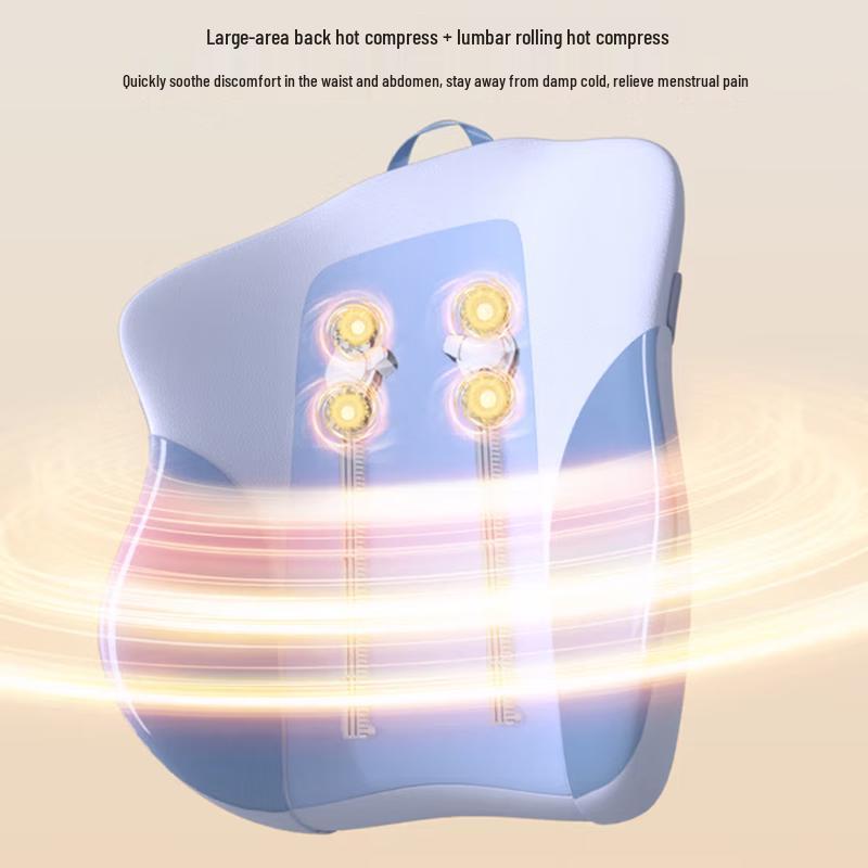 MIAOJIE Lumbar & Back Massager Cushion with Heat & Kneading CN Plug (adapter Included)