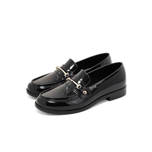 RANDA Women's Bit Loafer Rain Shoes KH36142 Black 22.5cm 2E