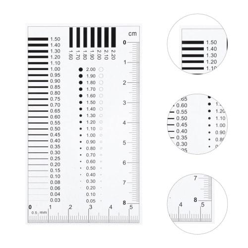 Ledmomo High-Precision SEC Size Estimation Chart, Badge Gauge, Precision Ruler, Diameter Estimation Ruler, Line Width Defect Measurement Tool, Sec Def