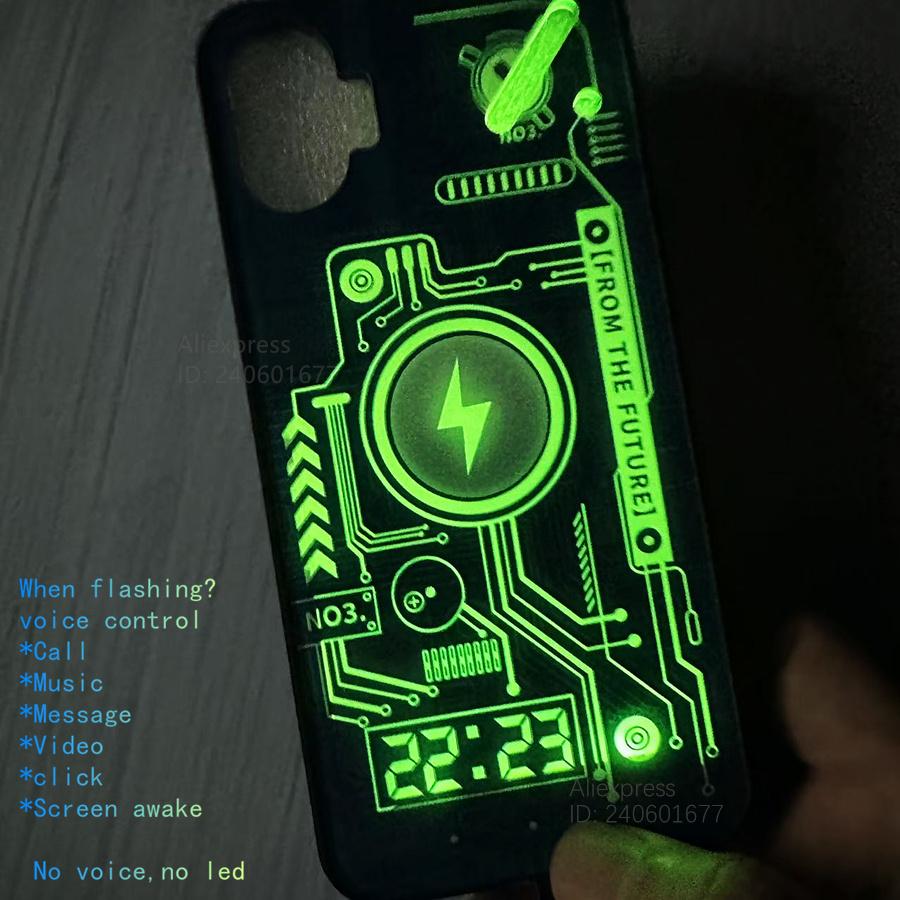For Nothing Phone 3a LED Cover Nothing Phone 3a Pro Flash Fundas Camera Protector Luminous Back Case For Nothing Phone 1 2 3