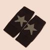 Punk Star Knitted Woolen Gloves for Men Women Pentagram Half Finger Warm Soft Mitten Soft Star Hand Fingerless Gloves