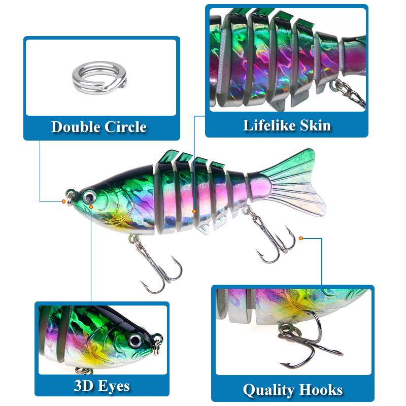 Lure Multi-Section 15.6g/10cm Segmented Hard Bait Fake Artificial Fishing Tackle