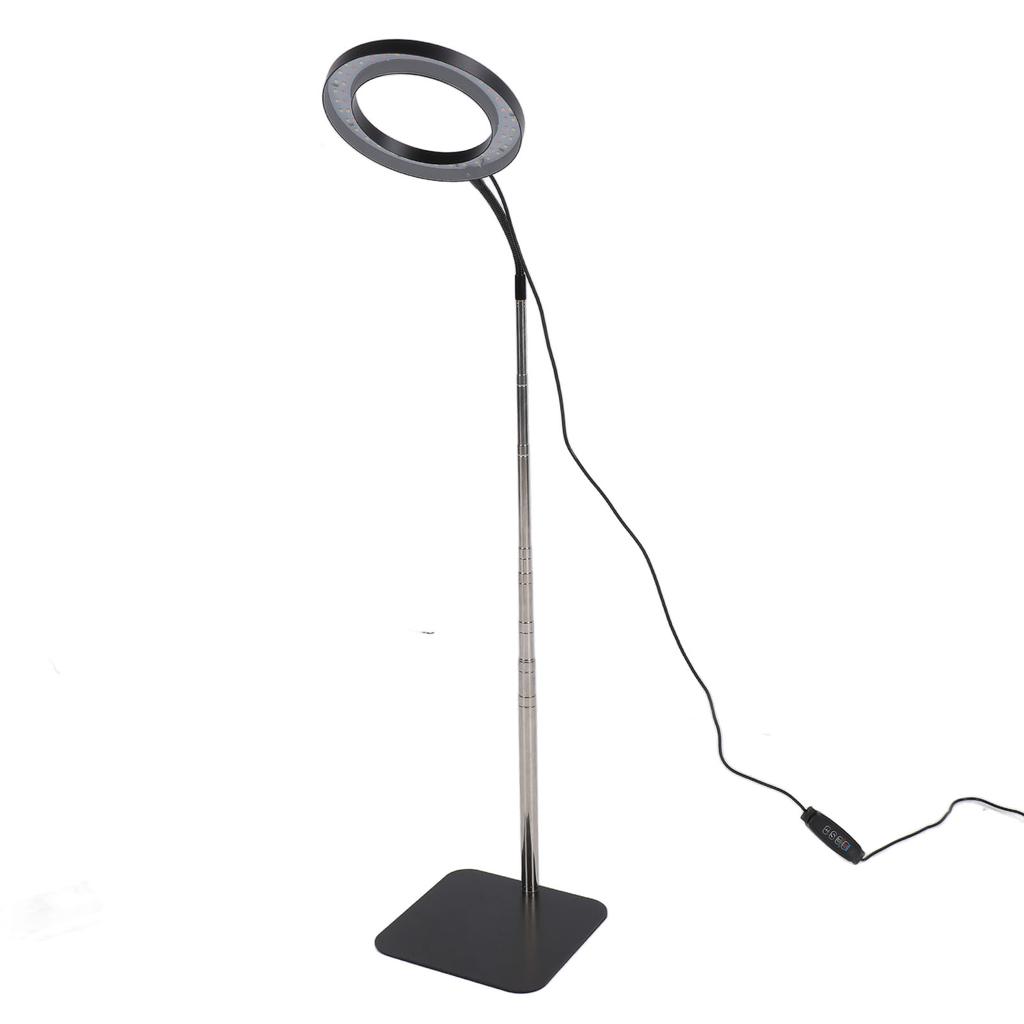 Floor Plant Grow Light Black 6 Inch USB Full Spectrum Led Dimmable Timer Floor Standing Halo