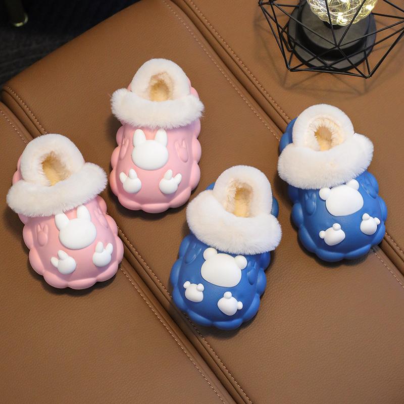 Children's Cotton Shoes Winter Shoes Cotton Slippers Bag Heel Autumn and Winter New Girls Mao Mao Shoes Children's Kindergarten Indoor Shoes