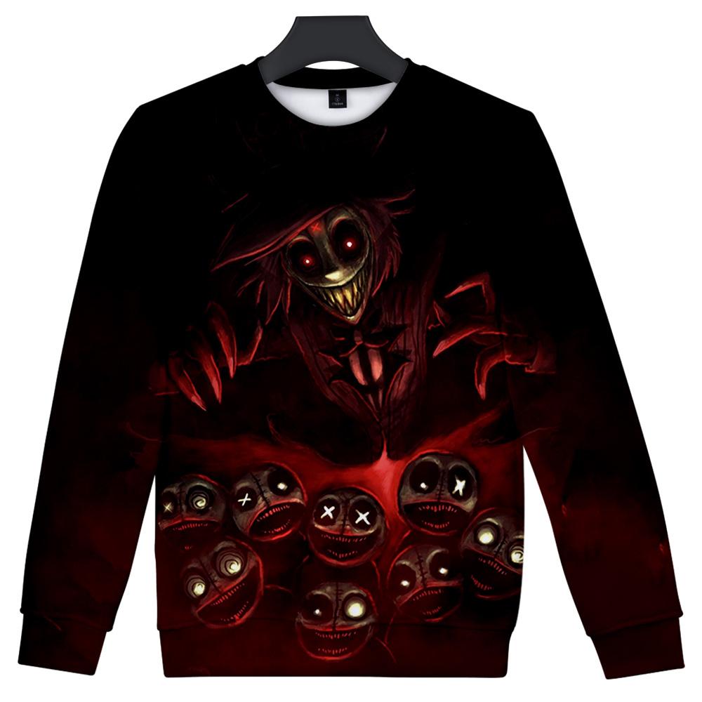 10 Colors Women Men's Hazbin Hotel Anime Print Hoodies Round Neck Sweatshirts Man Travel Pullover Male Top Streetwear Outdoor Tracksuit