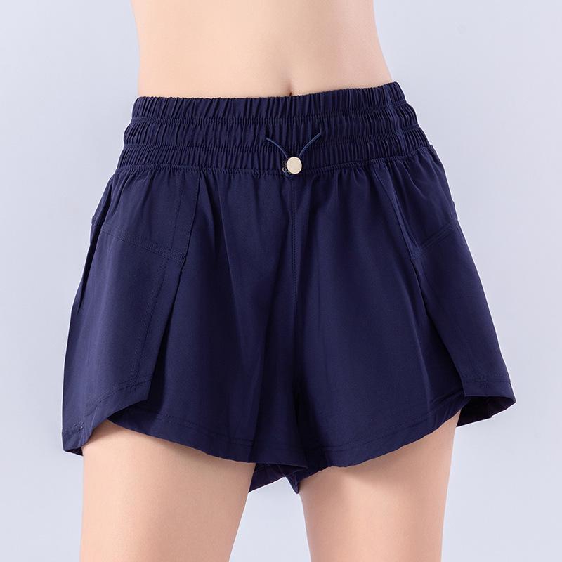 New Women's Quick-Dry Two-Piece Sports Shorts - Loose, Drawstring, Anti-Exposure Yoga & Fitness Pants.