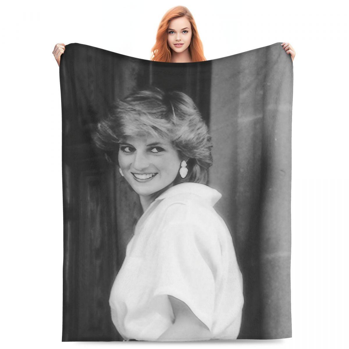 

Princess Diana Lady Flannel Blanket Quality Warm Soft British Royal Family Bedding Throws Winter Travel Chair Sofa Bed Bedspread 30x40in