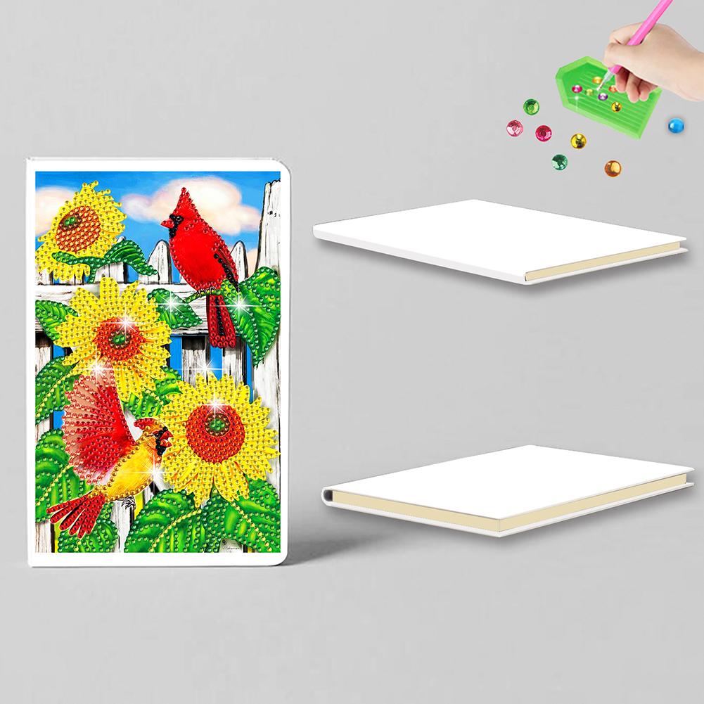 50 Pages A5 Diamond Painting Cover Notebook Cartoon Bee Special Shaped Diamond Art Painting Notebook Kits Festival Birthday Gift