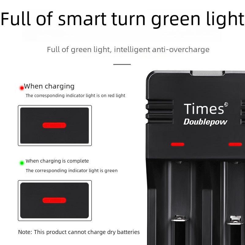Dual Battery Charger UK63USB for 3.7V Cylindrical Lithium 18650 Batteries