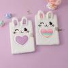 Plush A5 New Children's Cartoon Notebook Paper Thickness Cute Plush Diary Book with Lock Journal