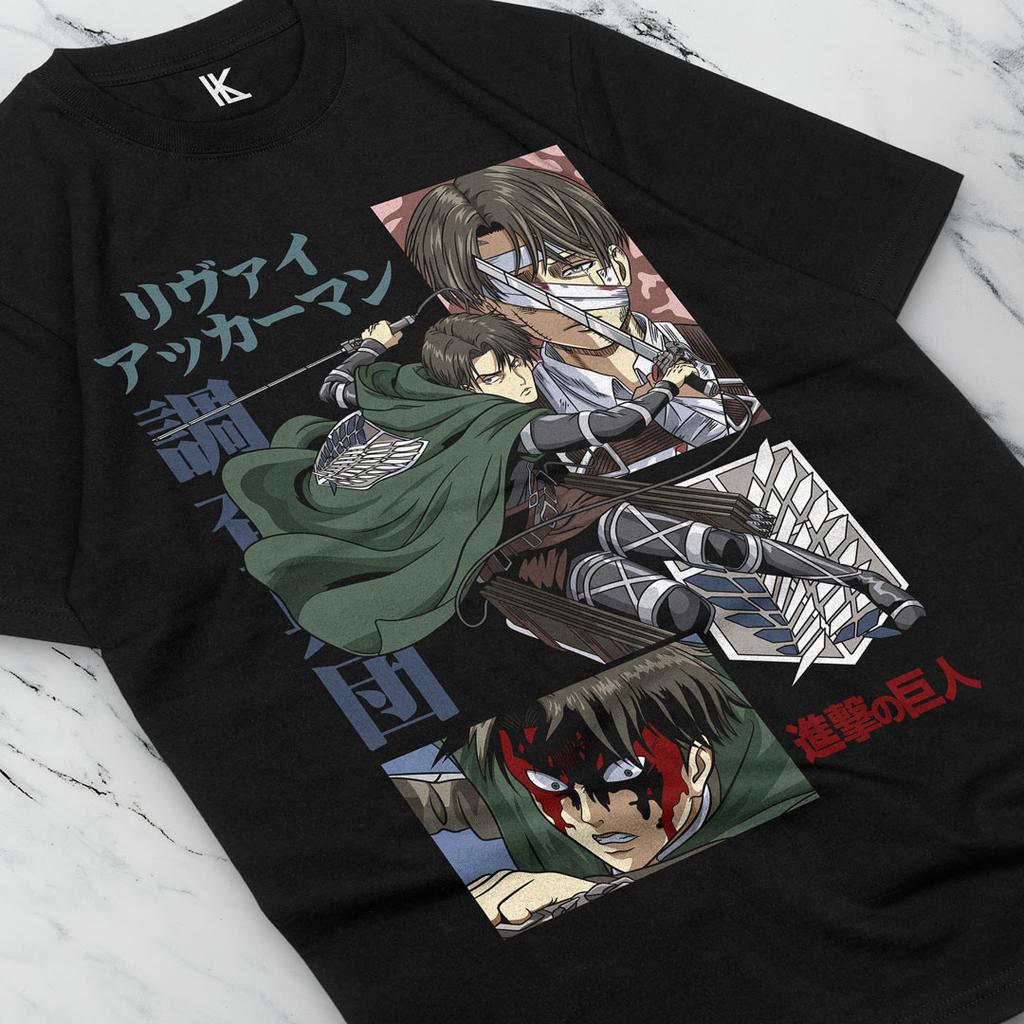 Japanese Anime Attack on Titan Print T-shirt Men's Women's Overszied Casual Cotton Short Sleeves Wit Studio Anime Men's Clothing