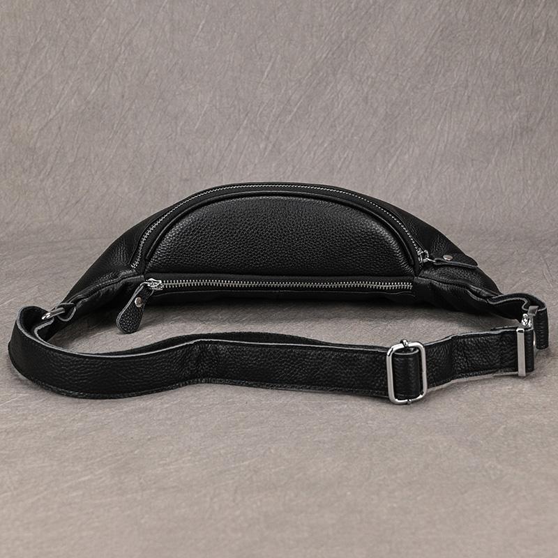 Big Waist Bag Mens Leather Belt Pounch Anti-theft Waist Pack Fanny Pack Bum Bag Belt Waist Pouch Chest Bag For Male Leather Bag