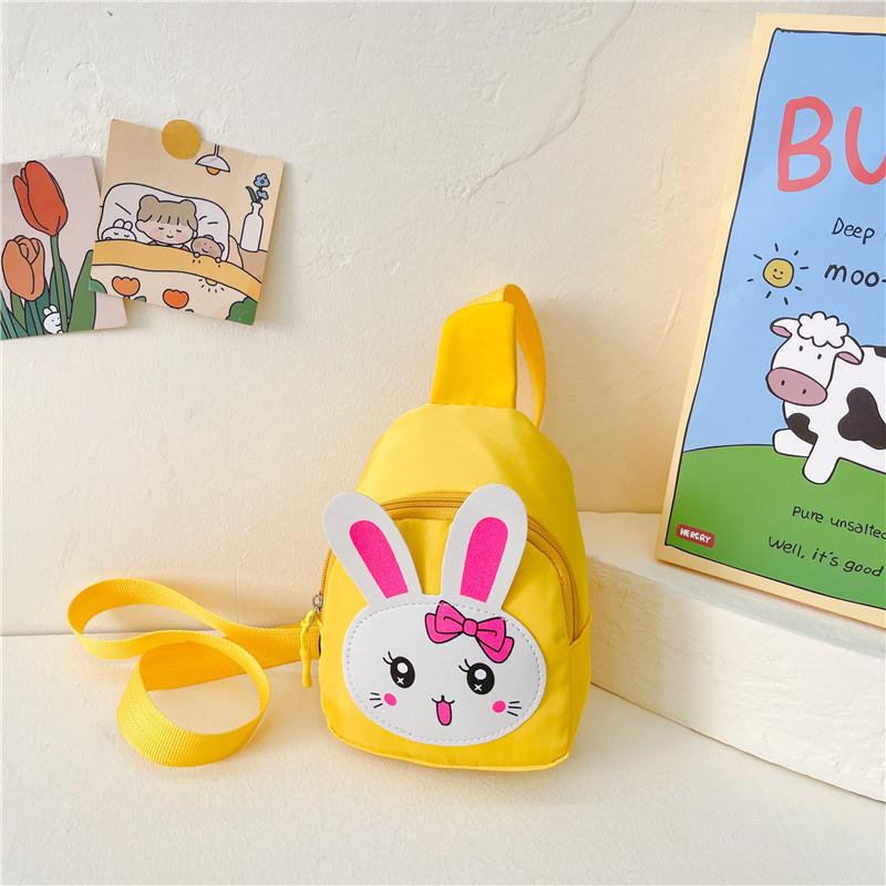 

Cute Cartoon Rabbit Kids Crossbody Bag Adorable Kindergarten Canvas Purse For Children жёлтый