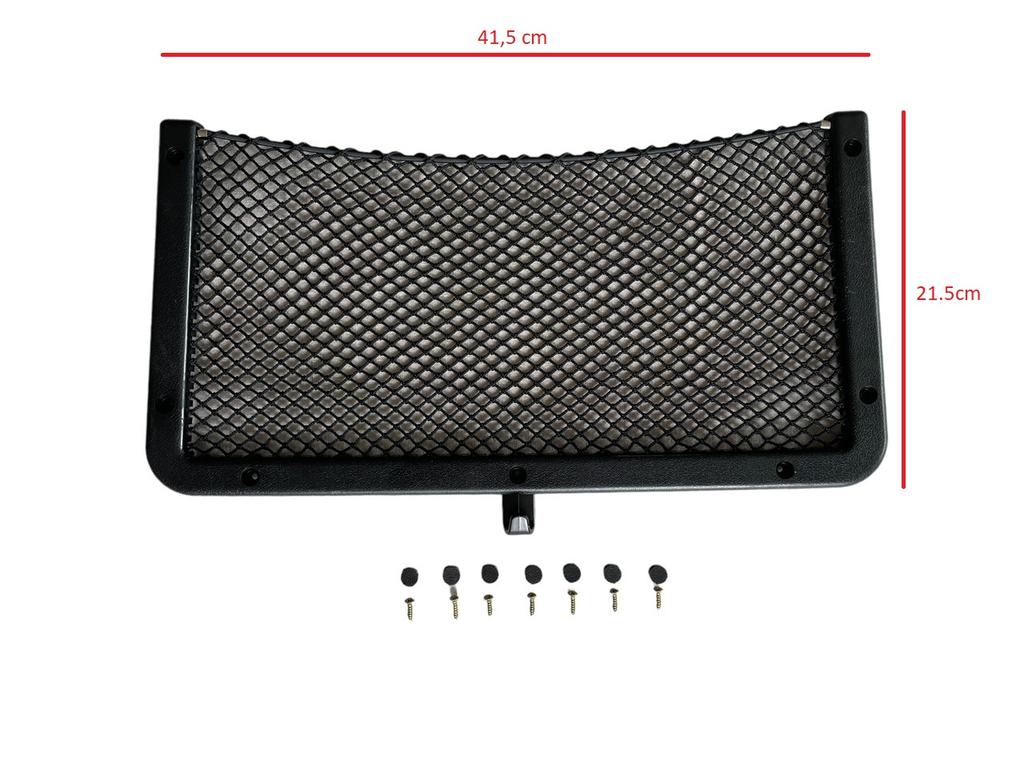 Mesh pocket elastic organizer with hook for wall 41.5 x 21.5