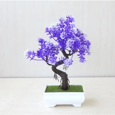 Artificial Plastic Plants Bonsai Small Tree Pot Potted Flower Garden Ornaments Home Decoration Hotel Garden Decor