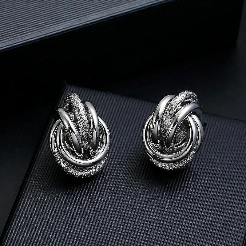 Vintage Metal Maxi Statement Clip-on Earrings - Non-piercing Fashion Jewelry