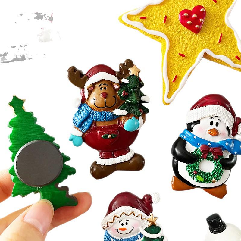 3D Nordic Santa & Reindeer Christmas Refrigerator Magnets