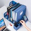 Deli Thickened 4-Grid File Holder with Pen Holder