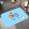 Anime C-capoo Floor Mat Diatomite Bath Mat, Quick Dry Absorbent Non-Slip Door Mat