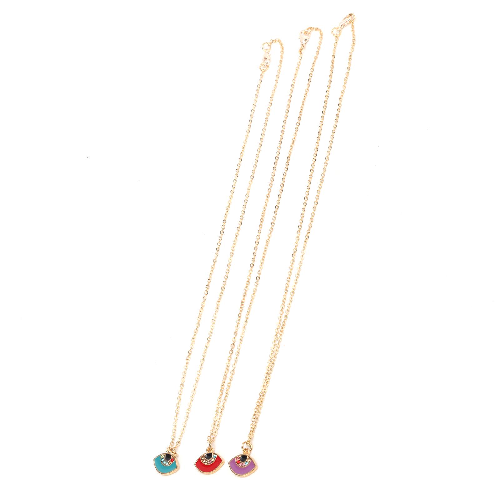 3 шт. Подвески Ожерелья Милые Простые Изысканные Бохо Турецкий Синий Глаз Защита Ожерелья для Мужчин Женщин Подарок