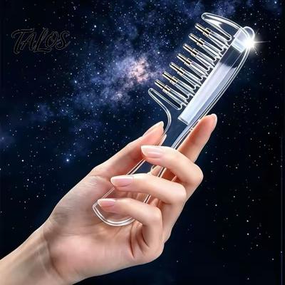 Essential Oil Hair Comb Scalp Applicator Comb, Round Massage Ball Teeth Design, 10ml Capacity, for Growth Clear Leakproof Portable Liquid Dispenser