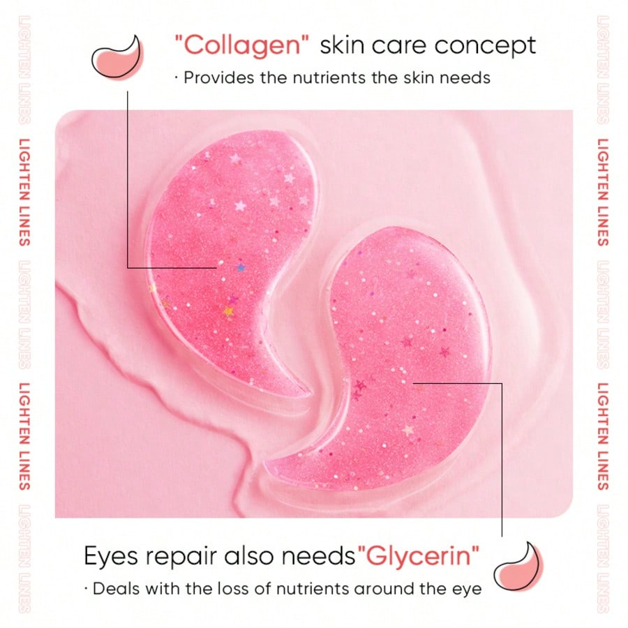 Rose Eye Masks Reduce Dark Circles Moisturize and Smooth Skin Around Eyes Hydrate and Firm Skin