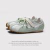 Niche Splicing Pair Of Shoelaces LowTop Casual Sports Shoes Women'S Round Head LaceUp Inner HeightIncreasing German Training Shoes