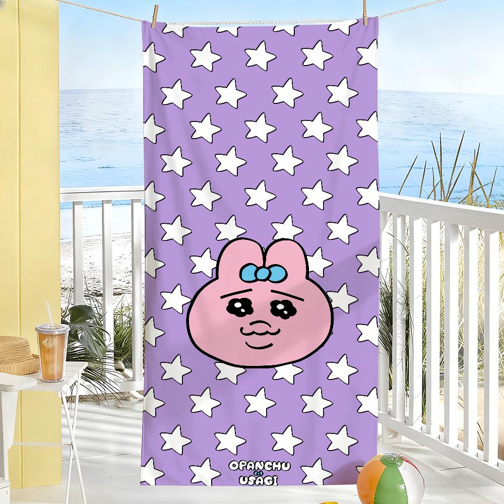 

Cute O-Opanchu Fashion U-Usagi Towel Soft Pool Gift For Travel Gym Shower Camping Quick Dry Sports Large Beach Towels W30*H60(CM)