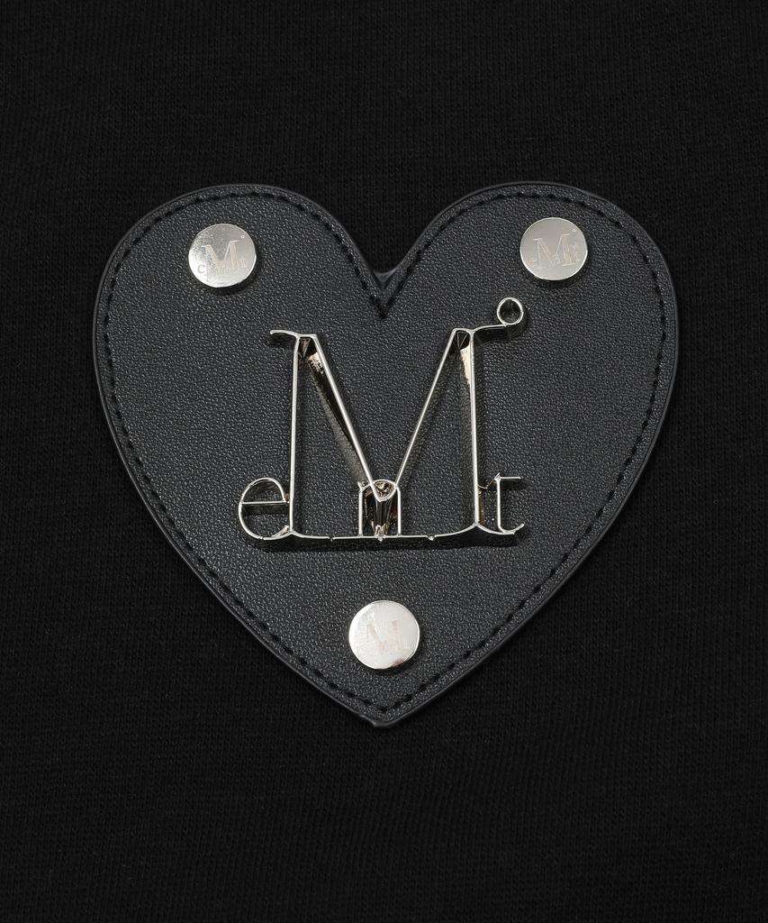 MUCENT Tove Metal Logo Heart Patch High-Neck Zip-Up Sweatshirt (2 Colors)