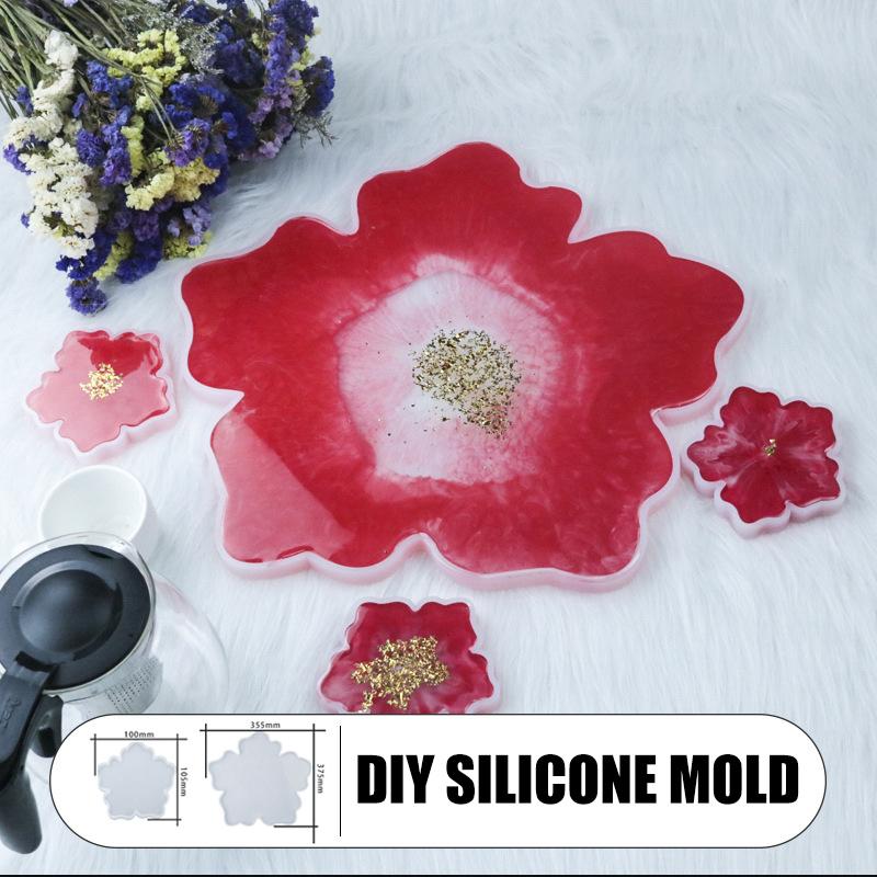 Silicone Agate Coaster Pad Casting Mold Resin Making Epoxy Mould Craft Tool DIY UND Sale