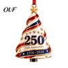 Acrylic Christmas Hanging Accents Patriotic Tree Ornaments, Holiday Pendant for Independence Day, Seasonal Festive Gifts Indoor Outdoor Decor