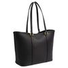 Coach 28 Tote Bag With Metal Logo Snap Closure Polished Pebble Leather Women tote bags Black CU056-B4BK