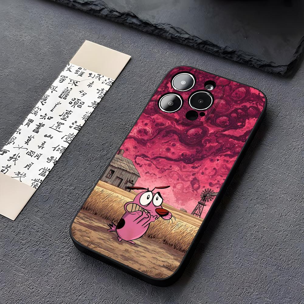 Courage CowardlyS Dog Phone Case Funda For Iphone 13 17 16 11 15ProMax 14 12 Pro Xs Max Mini Xr X 7 8 6 6s Plus Covers