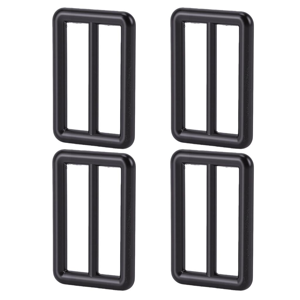 10 Stück Tri-Glide Schnallen 4,8x3cm Legierung Befestigungsschieber für Gürtel Taschen Gurtband Riemen DIY Basteln Schwarz