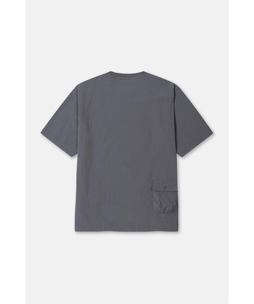 Koolongseupocheu Men'S Daypack Loose Fit Out-Pocket Round Neck Short Sleeve T-Shirt Tltcm26691Dgy